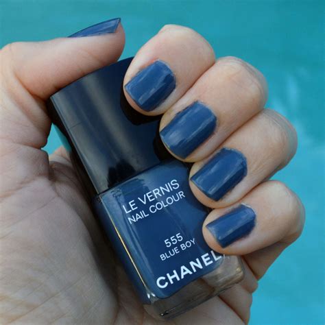 chanel black satin nail polish swatch|Chanel blue boy nail polish.